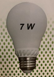 B-7W-30, BULBO A19 LED, 7W, 100-240V, 3000°K, E27