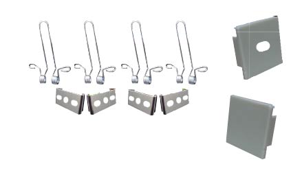 CA-2426-S-ACC, KIT 2 TAPONES, 4 CLIPS Y 4 BROCHES DE SUJECIÓN PARA CANALETA CA-2426-S