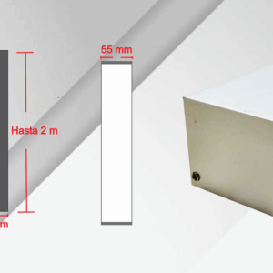CA-5550, 2M CANALETA PERFIL ALUMINIO CUBIERTA FROST P/TIRA 7-30W SUSPENDER
