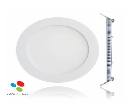 PE-R-6W-30, PANEL EMPOTRAR REDONDO, 6W, 3000K, 100-240V SIN DRIVER