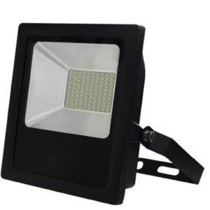 RS-50W-30, REFLECTOR SLIM 50W, 100-240V, 3000K, 120°, NEGRO, IP65