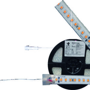 TA-28x140-8W-27, 5MTS TIRA LED 8W/M, 140x2835, 127V, 2700°K, IP65, ATENUABLE