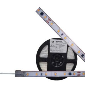 TA-28x60-9W+30, 5MTS TIRA LED 9W/M, 60x2835, 127V, 3000°K, IP65, ATENUABLE, CORTE CADA 10CM, CRi>90