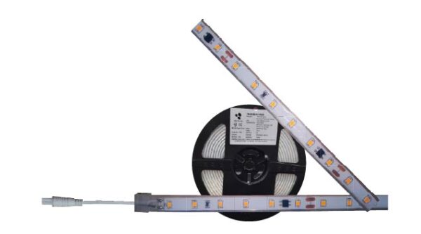 TA-28x60-9W+41, 5MTS TIRA LED 9W/M, 60x2835, 127V, 4100°K, IP65, ATENUABLE, CORTE CADA 10CM, CRi>90