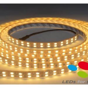 TA-50x168-18W-30, 5MTS TIRA LED 18W/M, 168x5050, 277V, 3000°K, IP65, ATENUABLE, CORTE CADA 50CM